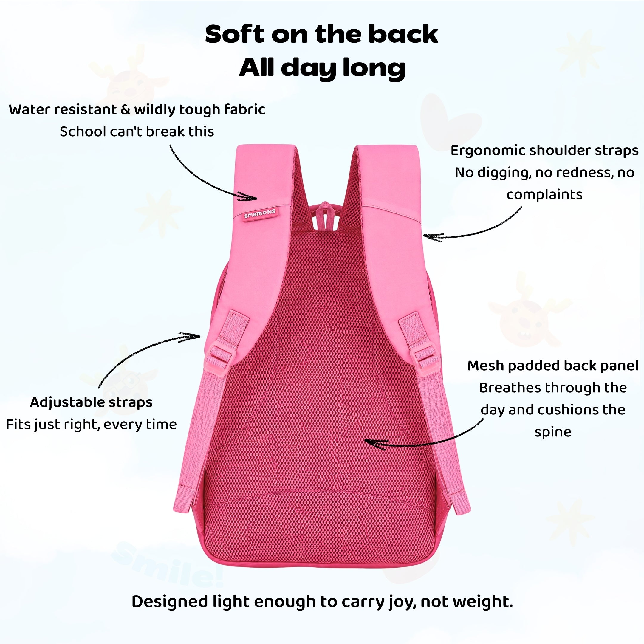 Pink Blocks Senior Dreamcatcher Backpack