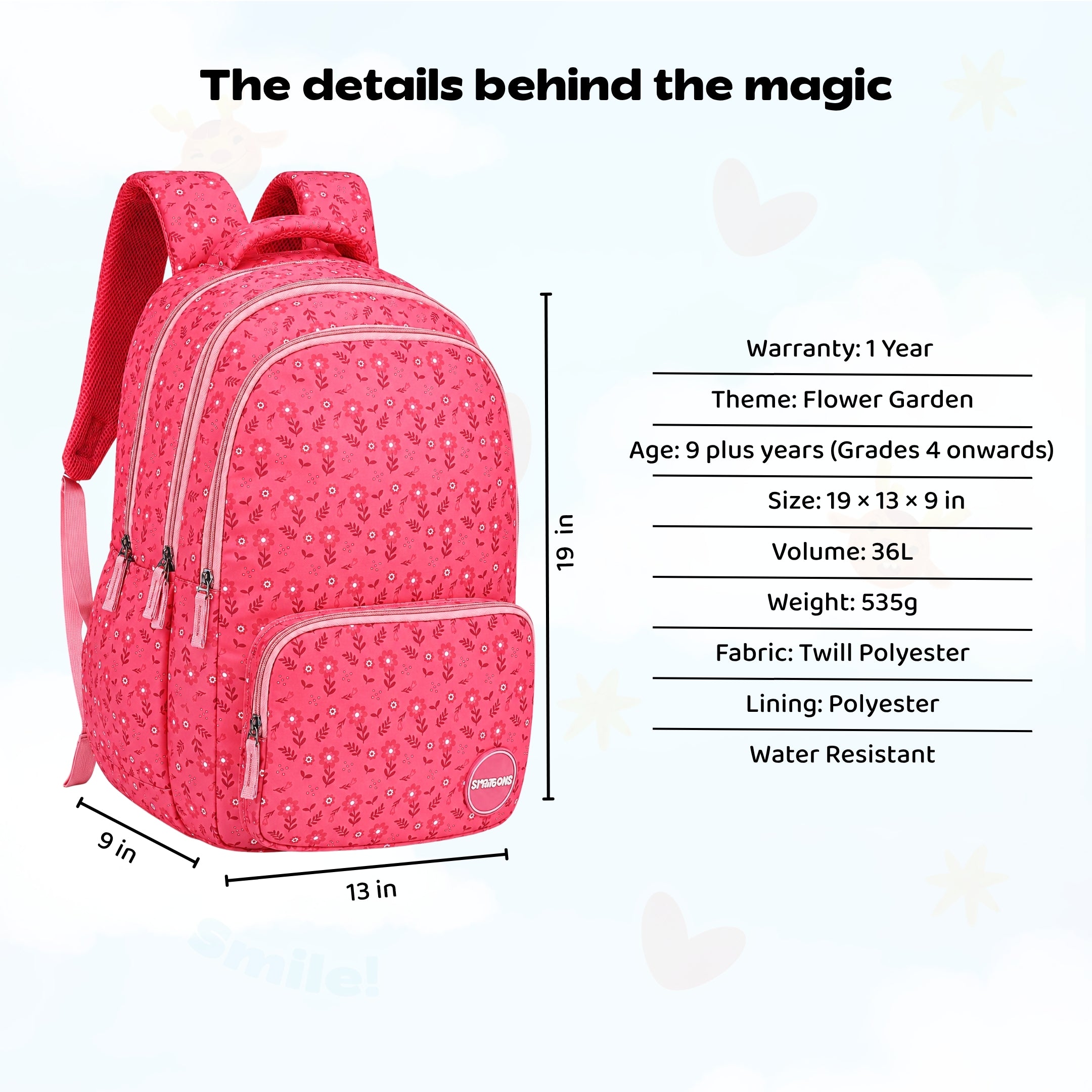 Flower Garden Senior Dreamcatcher Backpack
