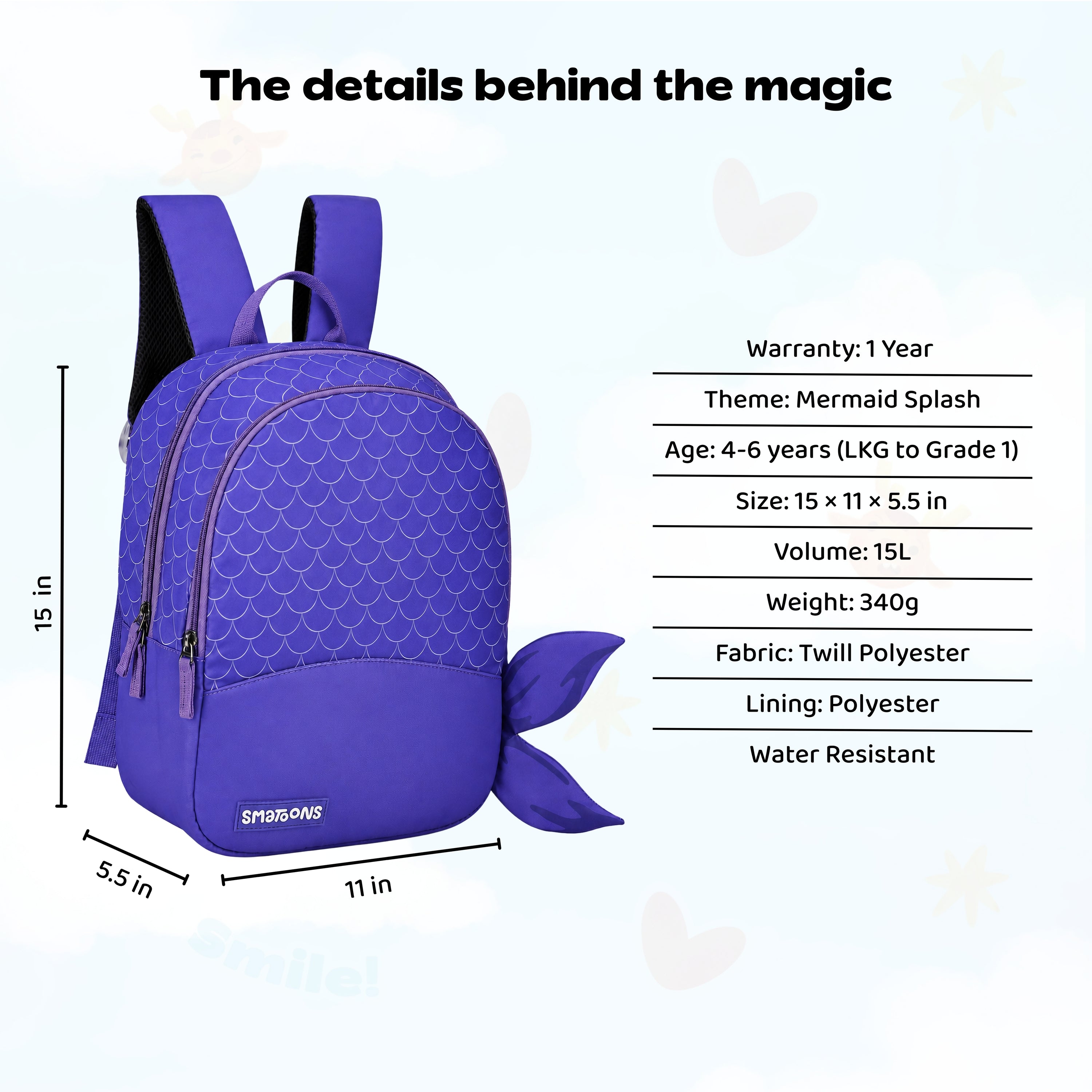 Mermaid Splash Junior Joyrider Backpack