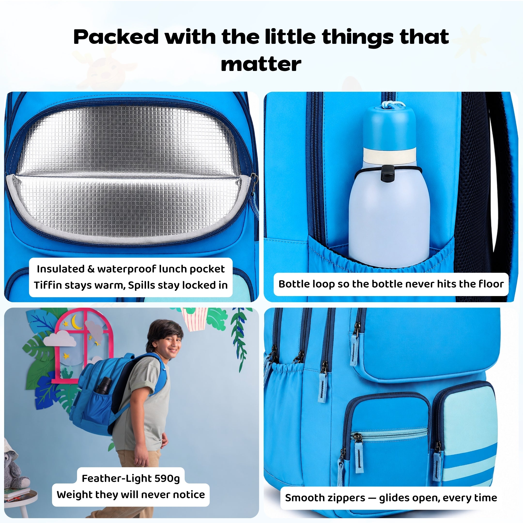 Blue Blocks Senior Dreamcatcher Backpack