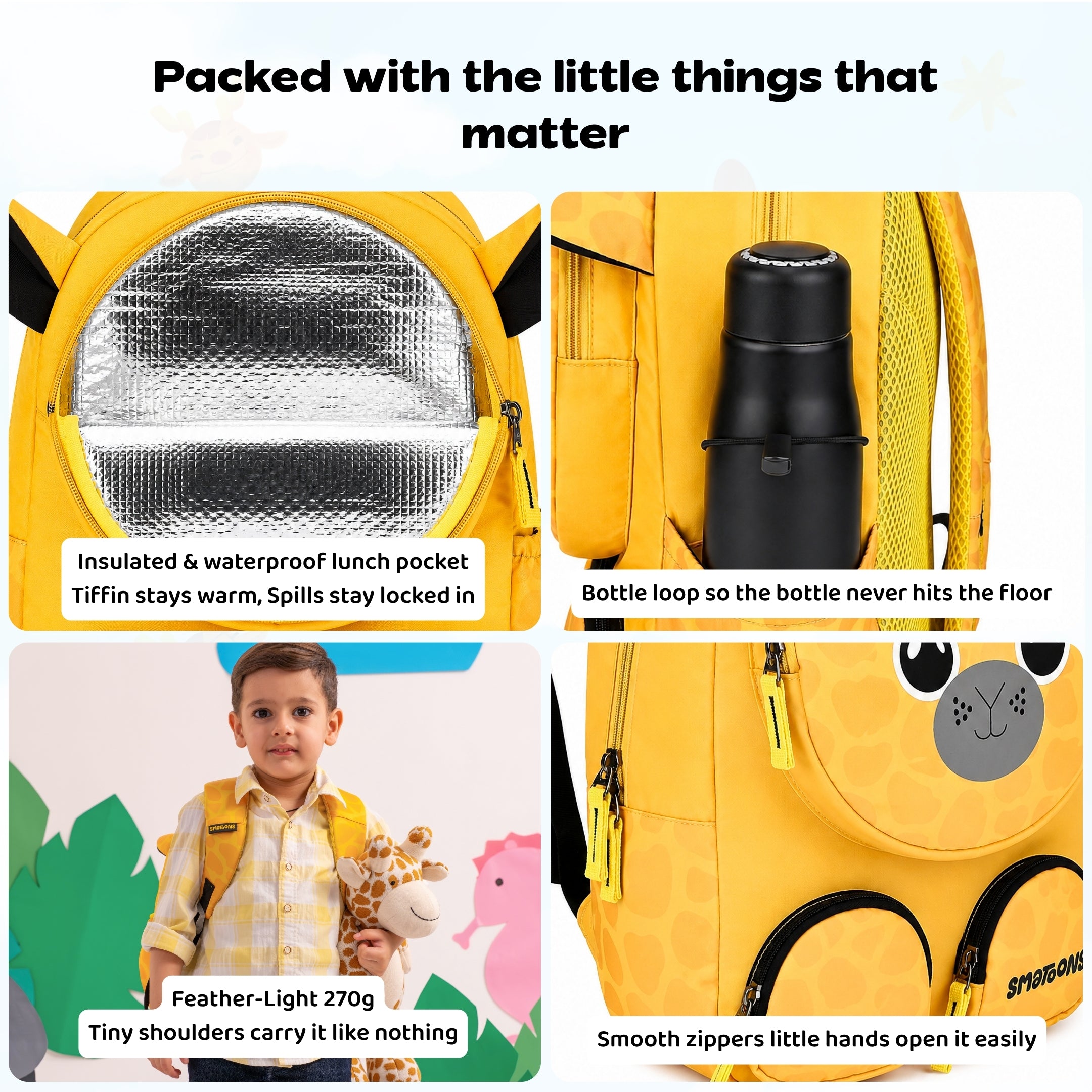 Giraffe Trail Preschool Doodler Backpack