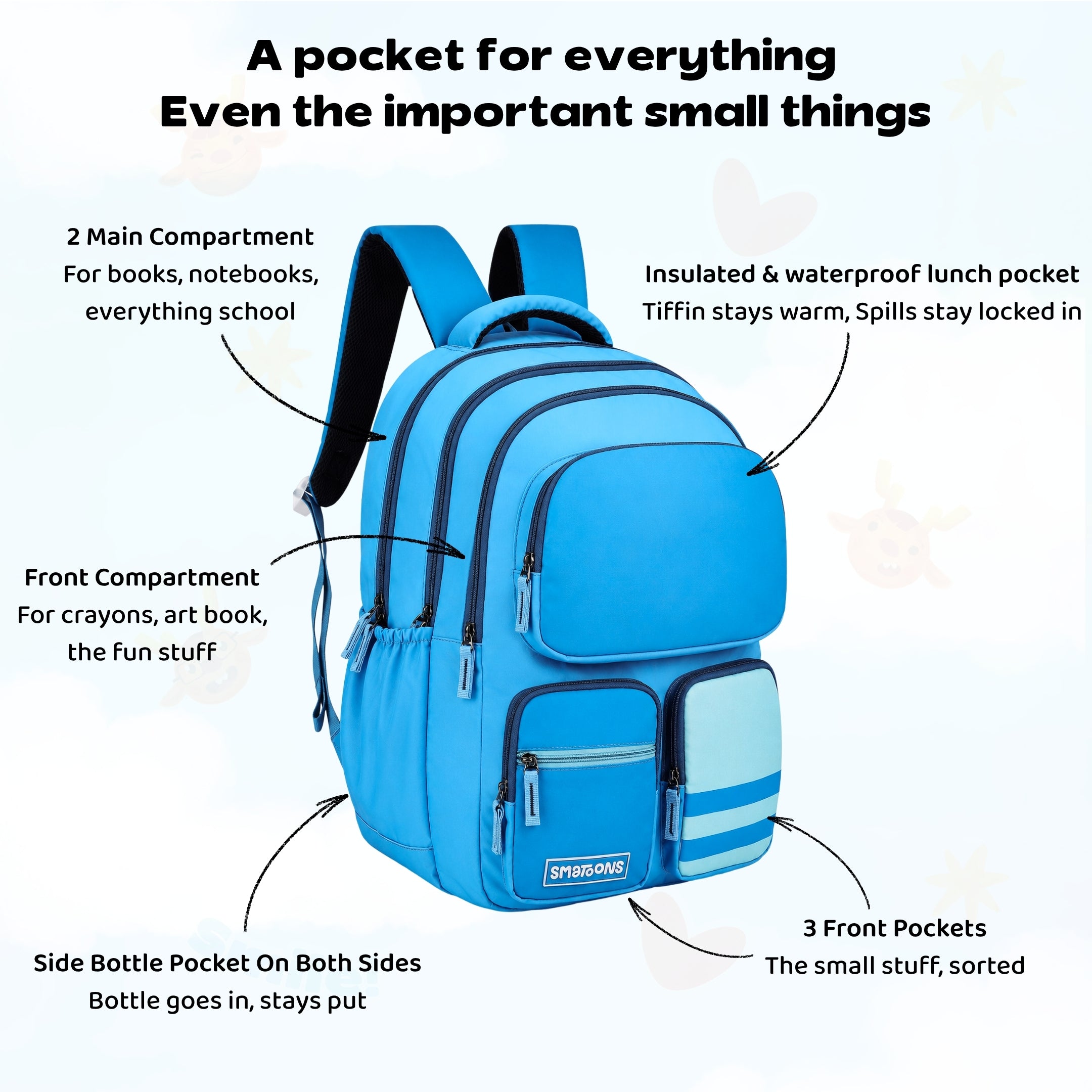 Blue Blocks Senior Dreamcatcher Backpack