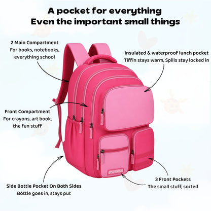 Pink Blocks Senior Dreamcatcher Backpack
