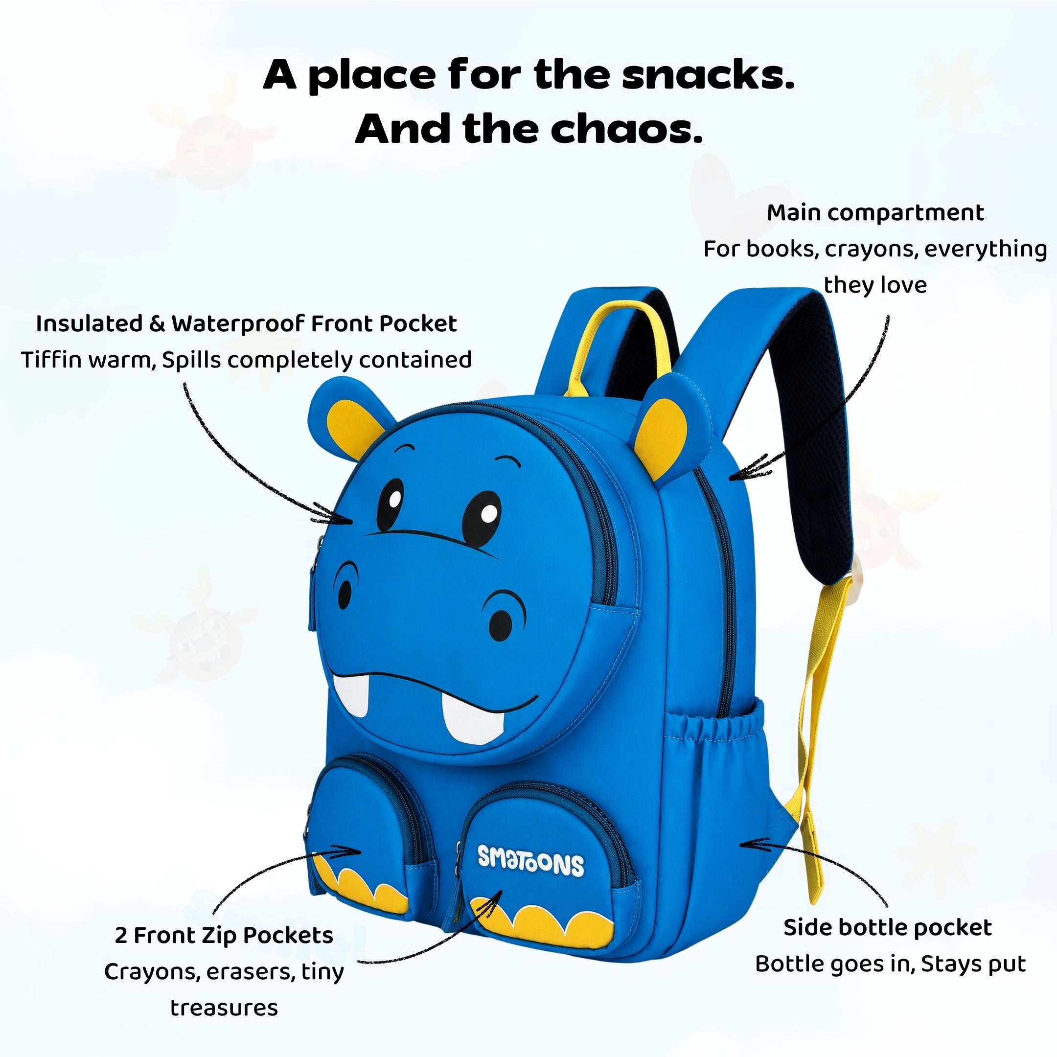 Hippo Pond Preschool Doodler Backpack