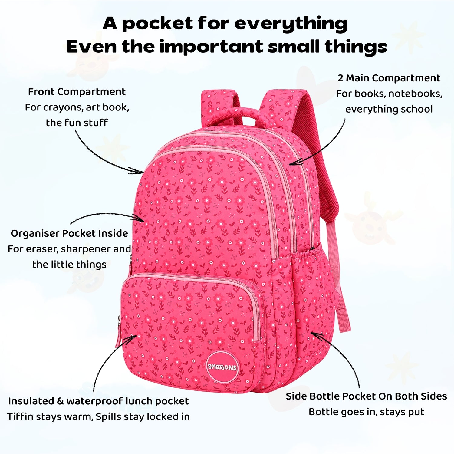 Flower Garden Senior Dreamcatcher Backpack