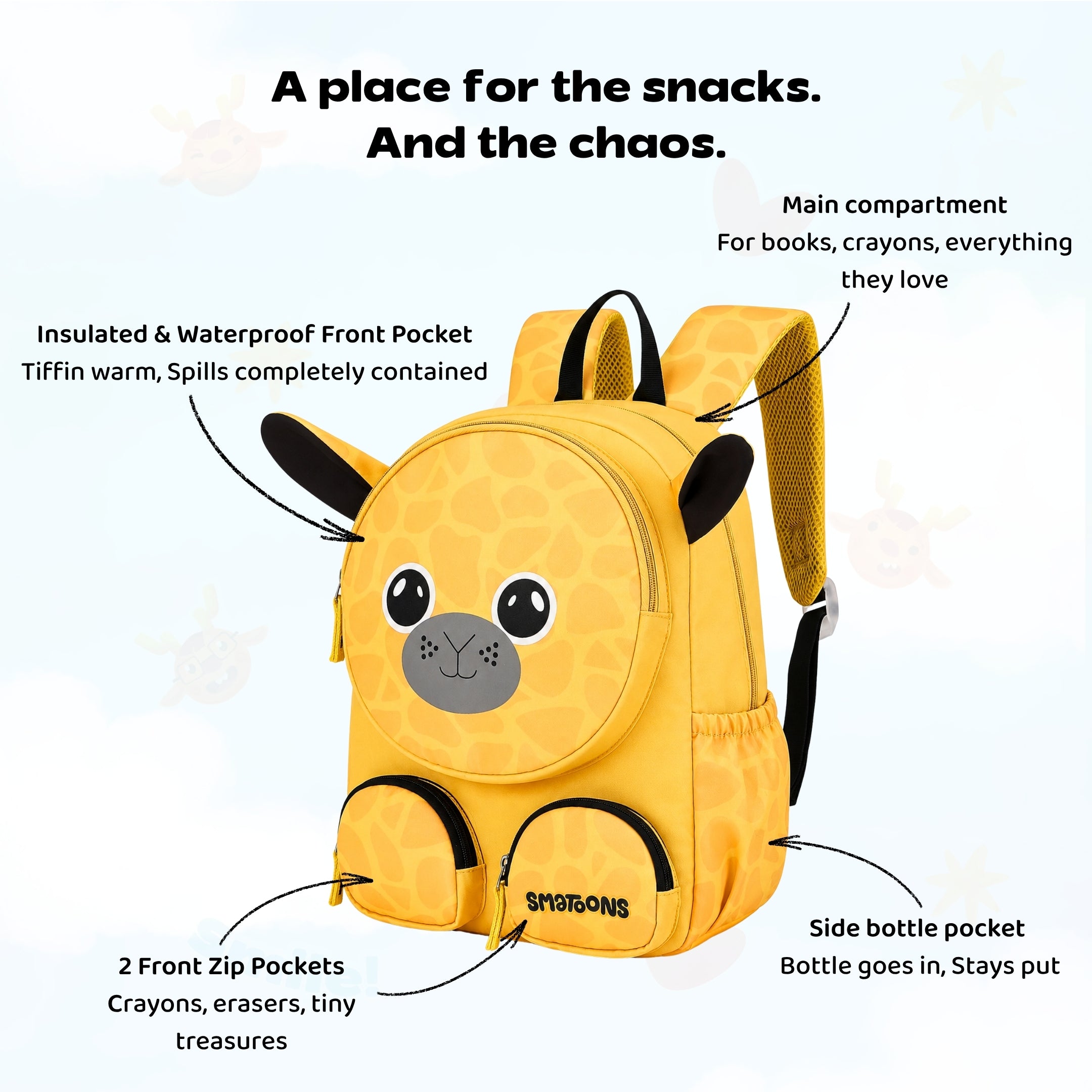 Giraffe Trail Preschool Doodler Backpack