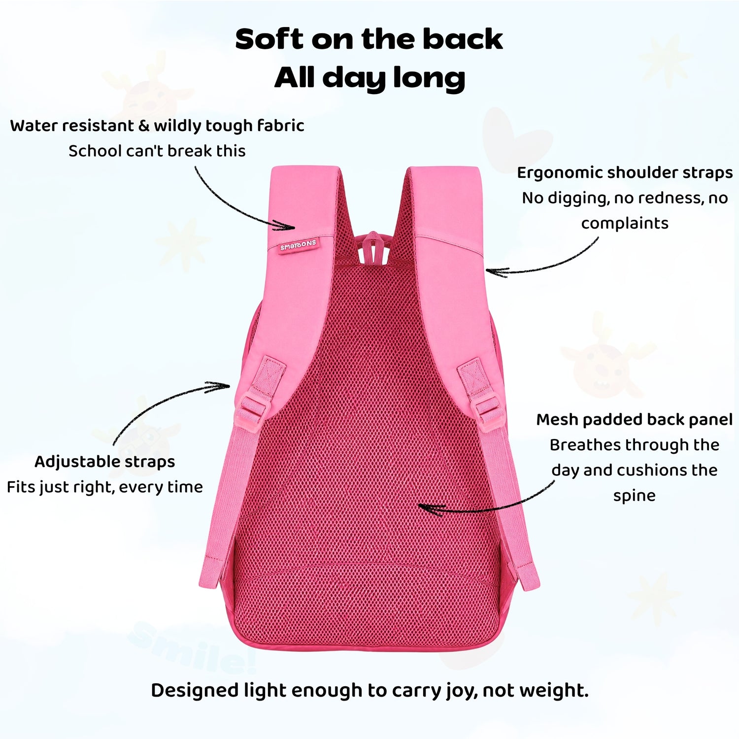Pink Blocks Senior Dreamcatcher Backpack