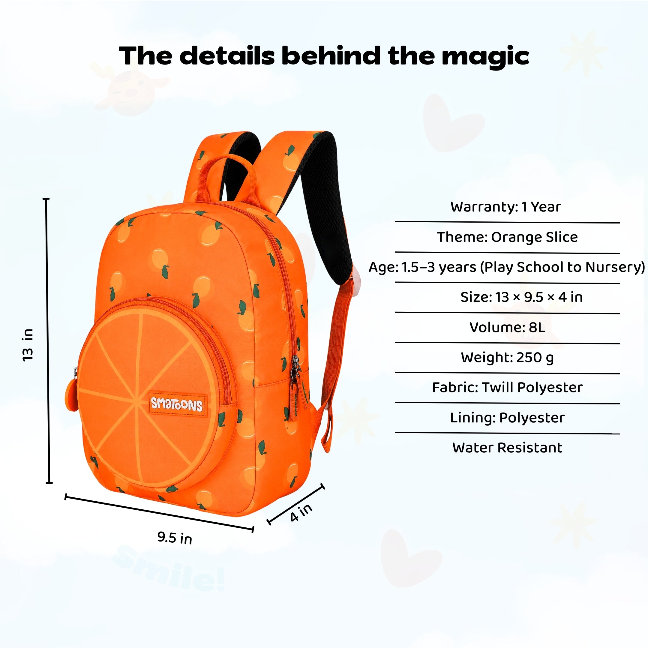 Orange Slice Preschool Doodler Backpack