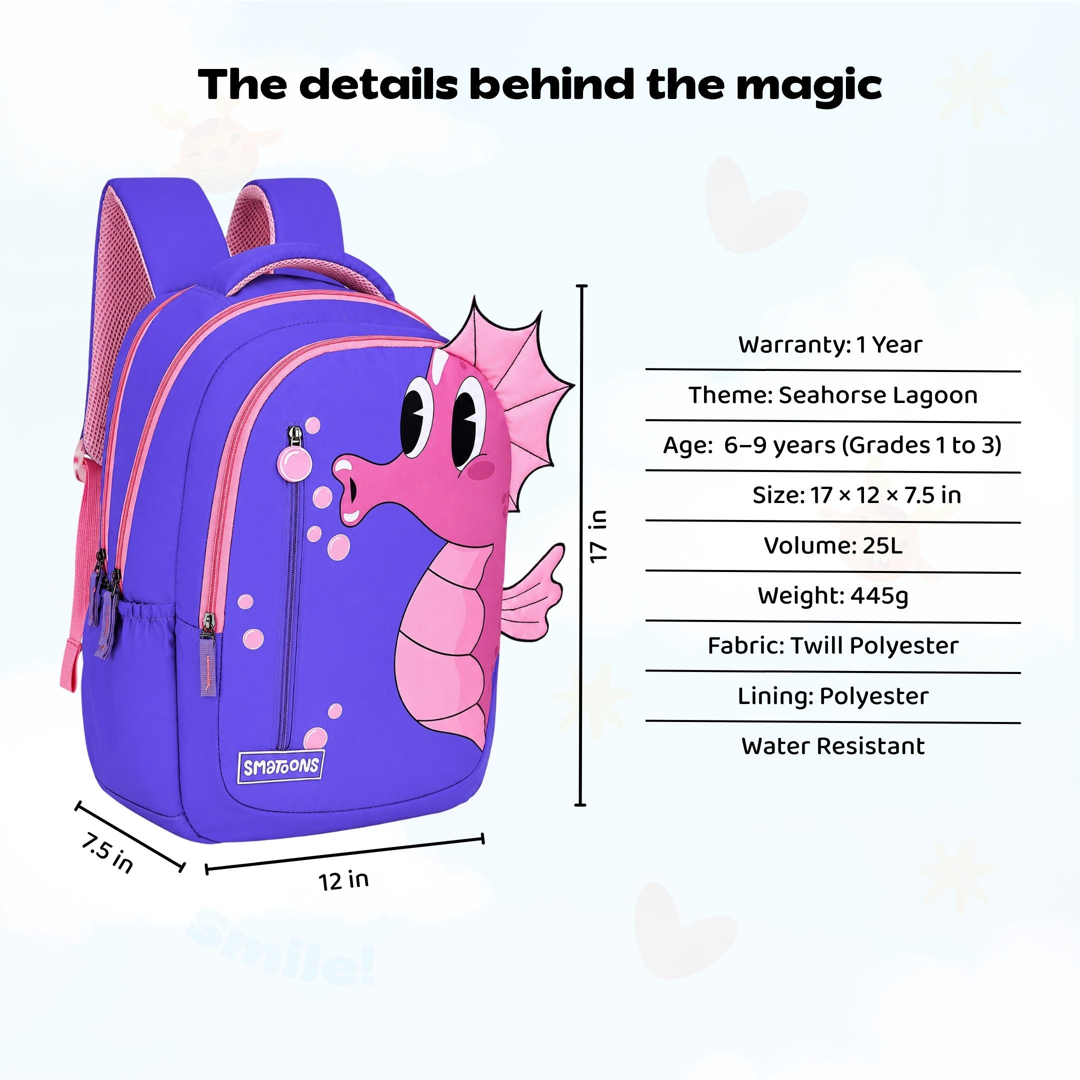 Seahorse Lagoon Primary Storymaker Backpack