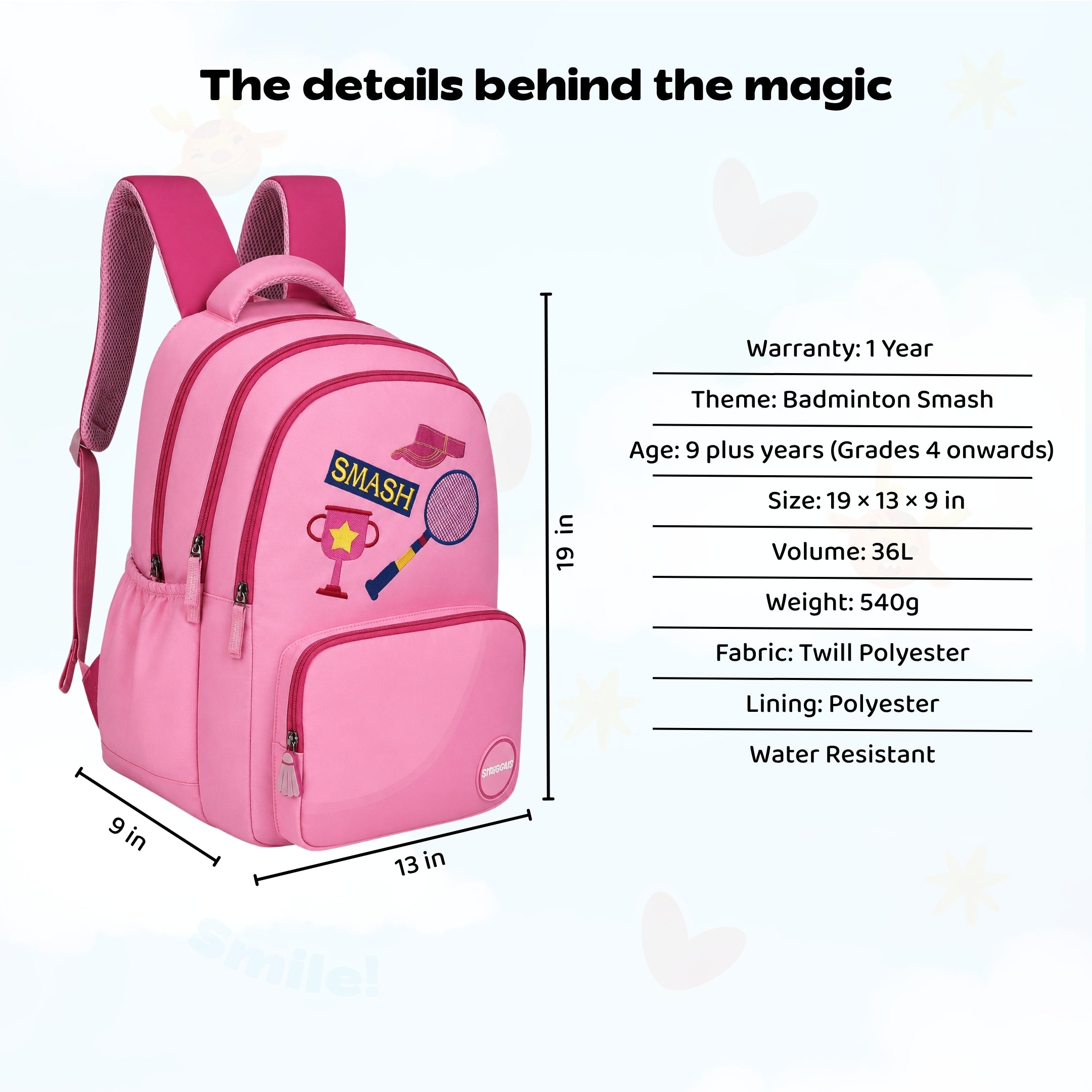 Badminton Smash Senior Dreamcatcher Backpack