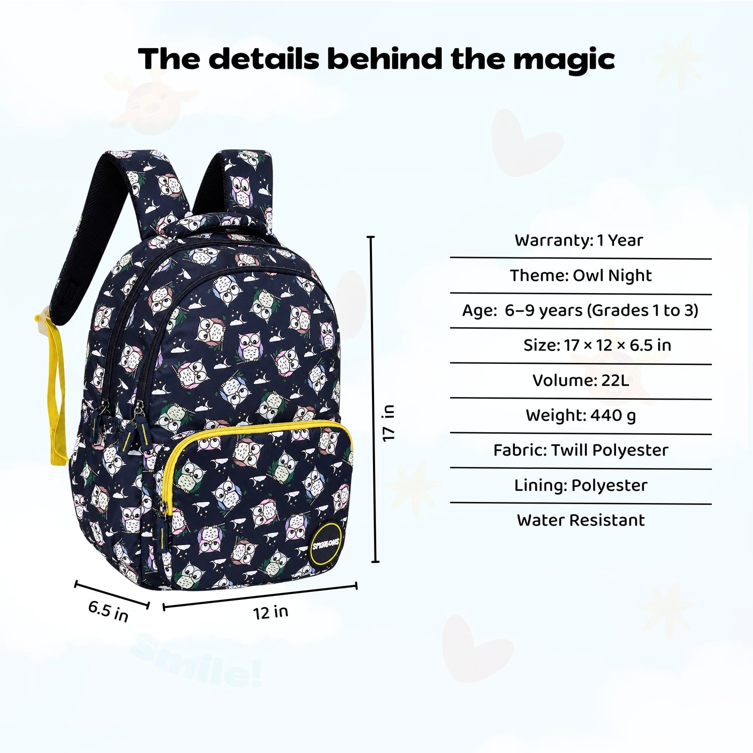 Owl Night Primary Storymaker Backpack