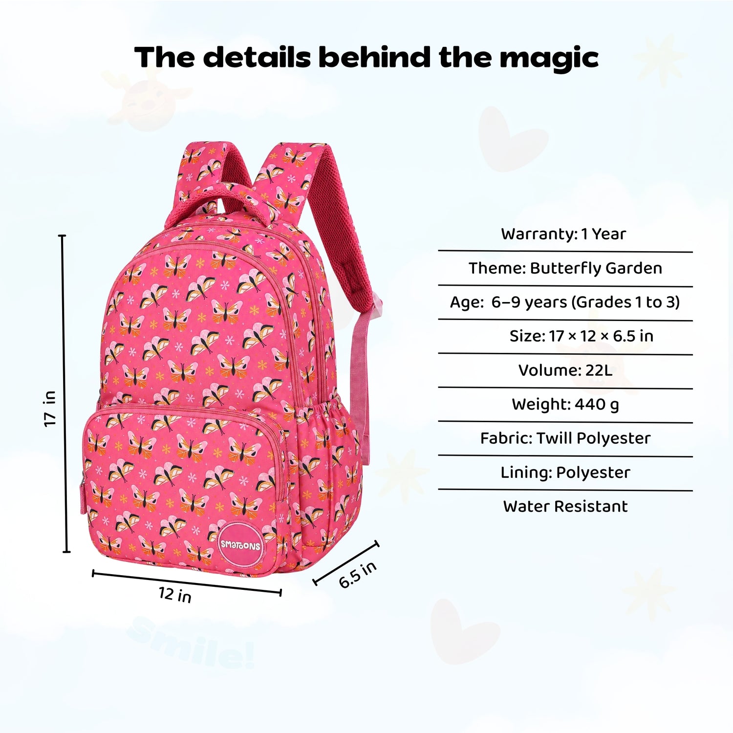 Butterfly Garden Primary Storymaker Backpack