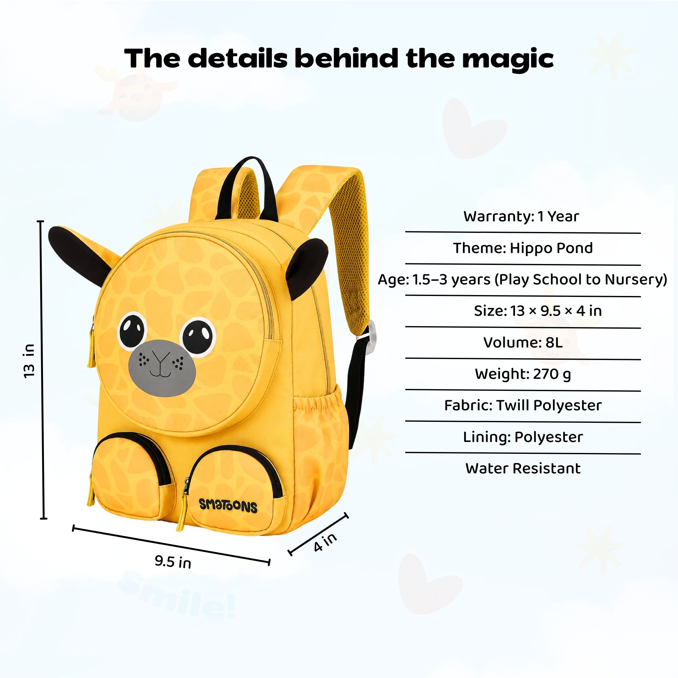 Giraffe Trail Preschool Doodler Backpack