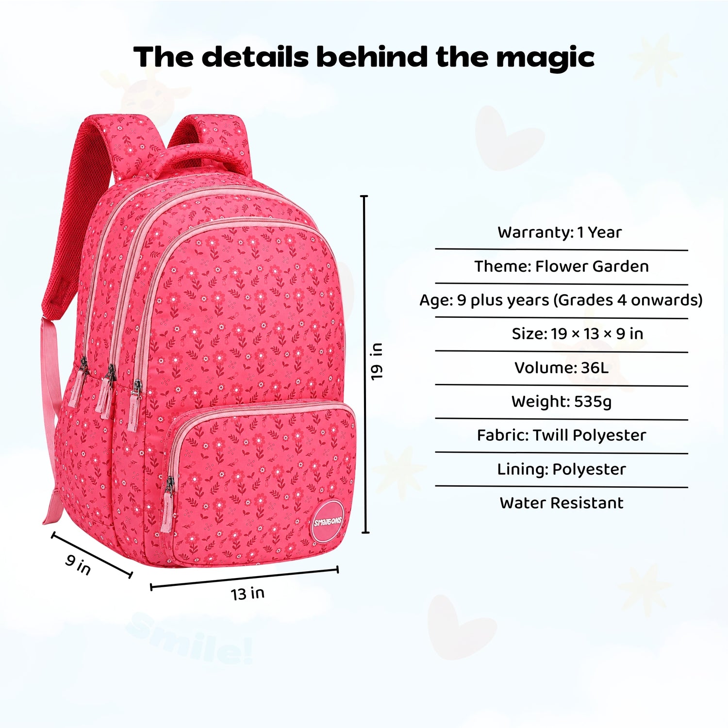 Flower Garden Senior Dreamcatcher Backpack