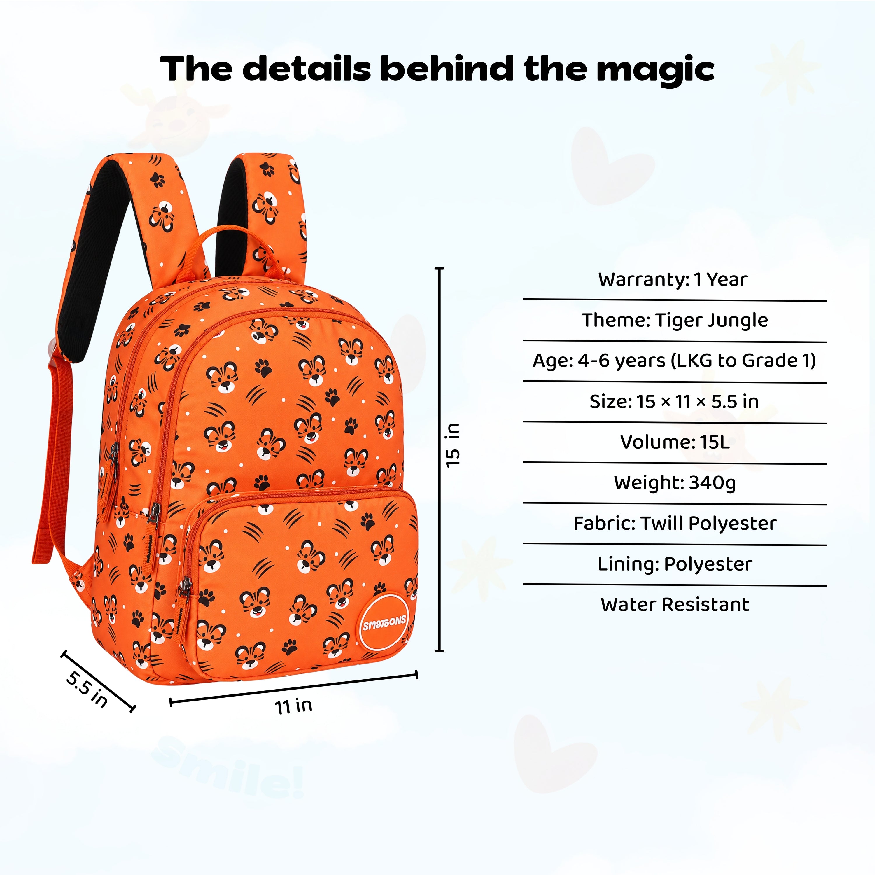 Tiger Jungle Junior Joyrider Backpack